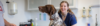 Vétérinaire réalisant un examen médical sur un chien